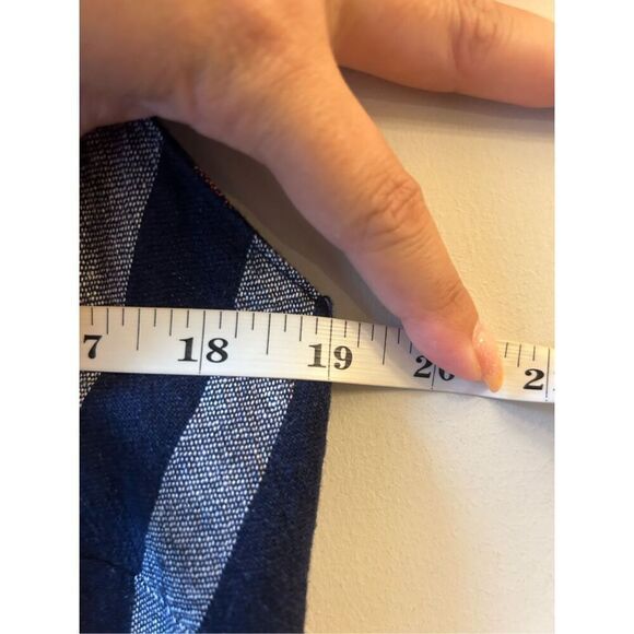 NWT Splendid Linen Blend Wide-leg Jumpsuit Sz M Striped sleeveless stretch waist - Picture 6 of 13